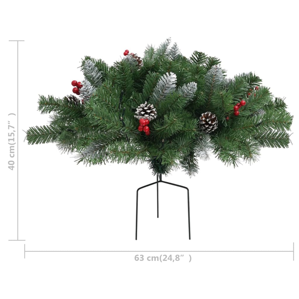 Künstlicher Weihnachtsbaum mit Beleuchtung Outdoor Grün 40 cm