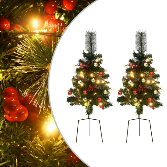 Künstlicher Weihnachtsbaum mit Beleuchtung 2 Stk. Outdoor 76 cm - Pazzar.ch