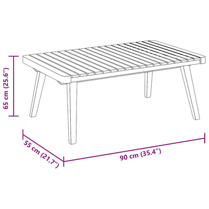 3-tlg. Garten-Lounge-Set mit Kissen Massivholz Akazie