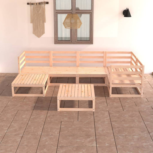 7-tlg. Garten-Lounge-Set Massivholz Kiefer - Pazzar.ch