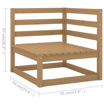 10-tlg. Garten-Lounge-Set Honigbraun Massivholz Kiefer - Pazzar.ch