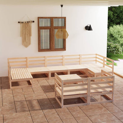 10-tlg. Garten-Lounge-Set Massivholz Kiefer - Pazzar.ch