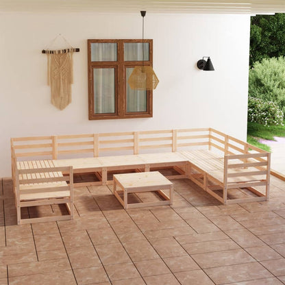 10-tlg. Garten-Lounge-Set Massivholz Kiefer - Pazzar.ch