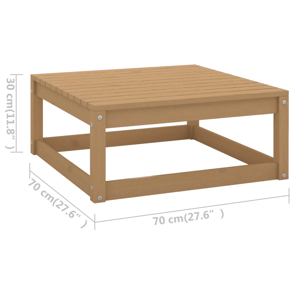 11-tlg. Garten-Lounge-Set mit Kissen Honigbraun Massivholz - Pazzar.ch