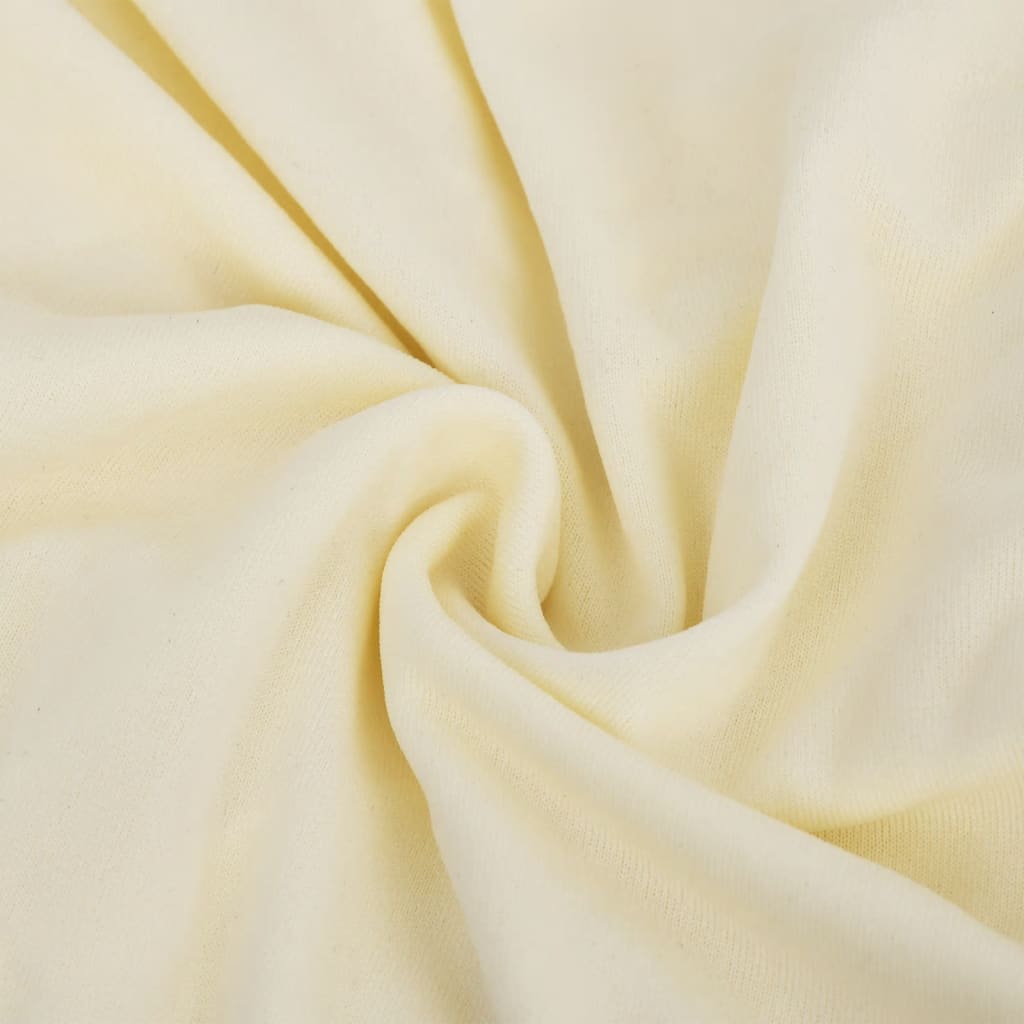 Stretch Sofahusse 4-Sitzer Creme Polyester-Jersey