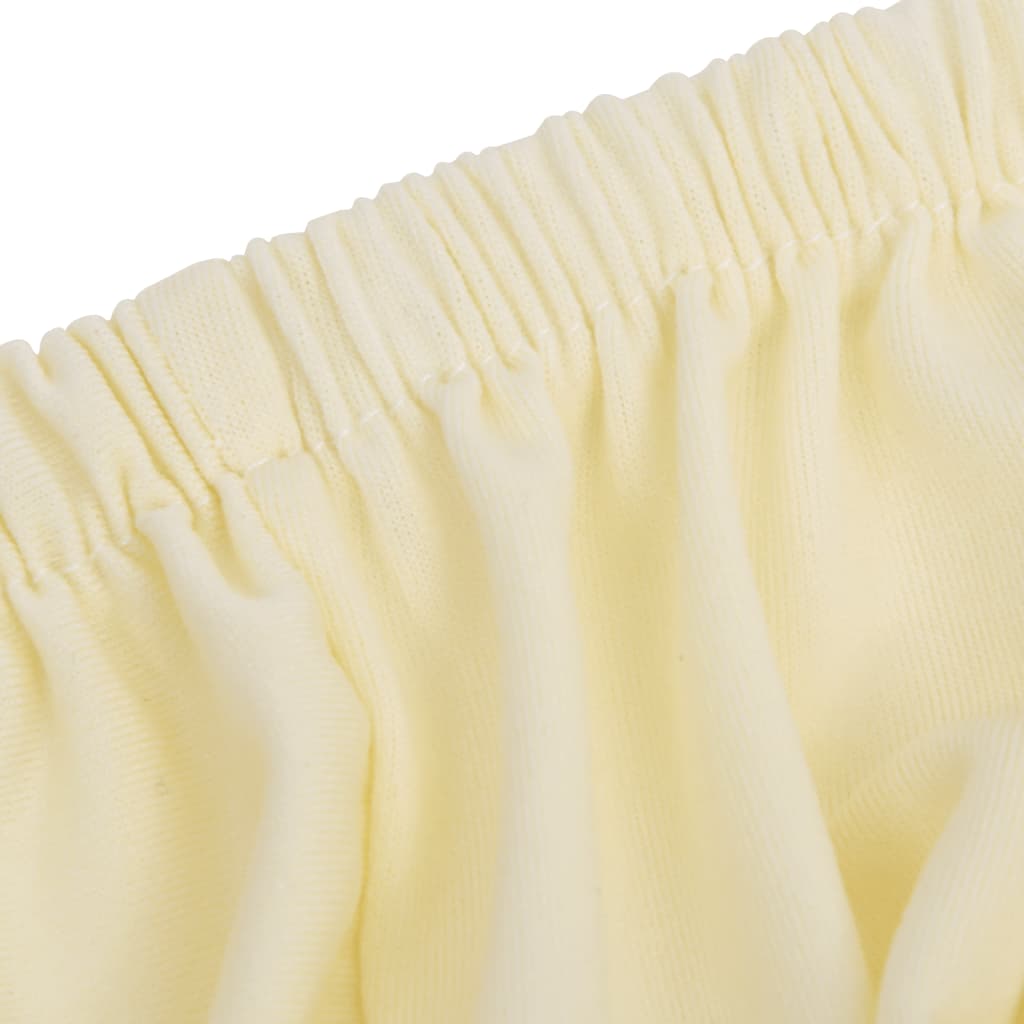 Stretch Sofahusse 4-Sitzer Creme Polyester-Jersey - Pazzar.ch