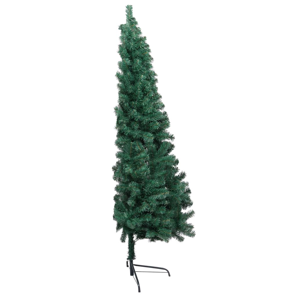 Künstlicher Halb-Weihnachtsbaum Beleuchtung Kugeln Grün 120 cm - Pazzar.ch