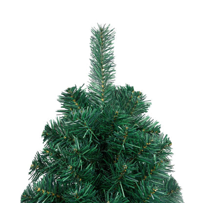 Künstlicher Halb-Weihnachtsbaum Beleuchtung Kugeln Grün 120 cm - Pazzar.ch