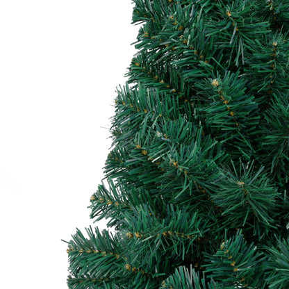 Künstlicher Halb-Weihnachtsbaum Beleuchtung Kugeln Grün 120 cm - Pazzar.ch