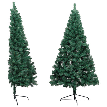 Künstlicher Halb-Weihnachtsbaum Beleuchtung Kugeln Grün 150 cm - Pazzar.ch