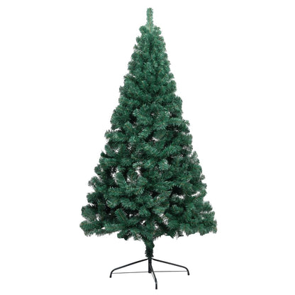 Künstlicher Halb-Weihnachtsbaum Beleuchtung Kugeln Grün 180 cm - Pazzar.ch