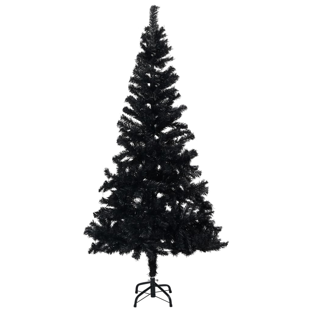 Künstlicher Weihnachtsbaum Beleuchtung & Kugeln Schwarz 120 cm - Pazzar.ch