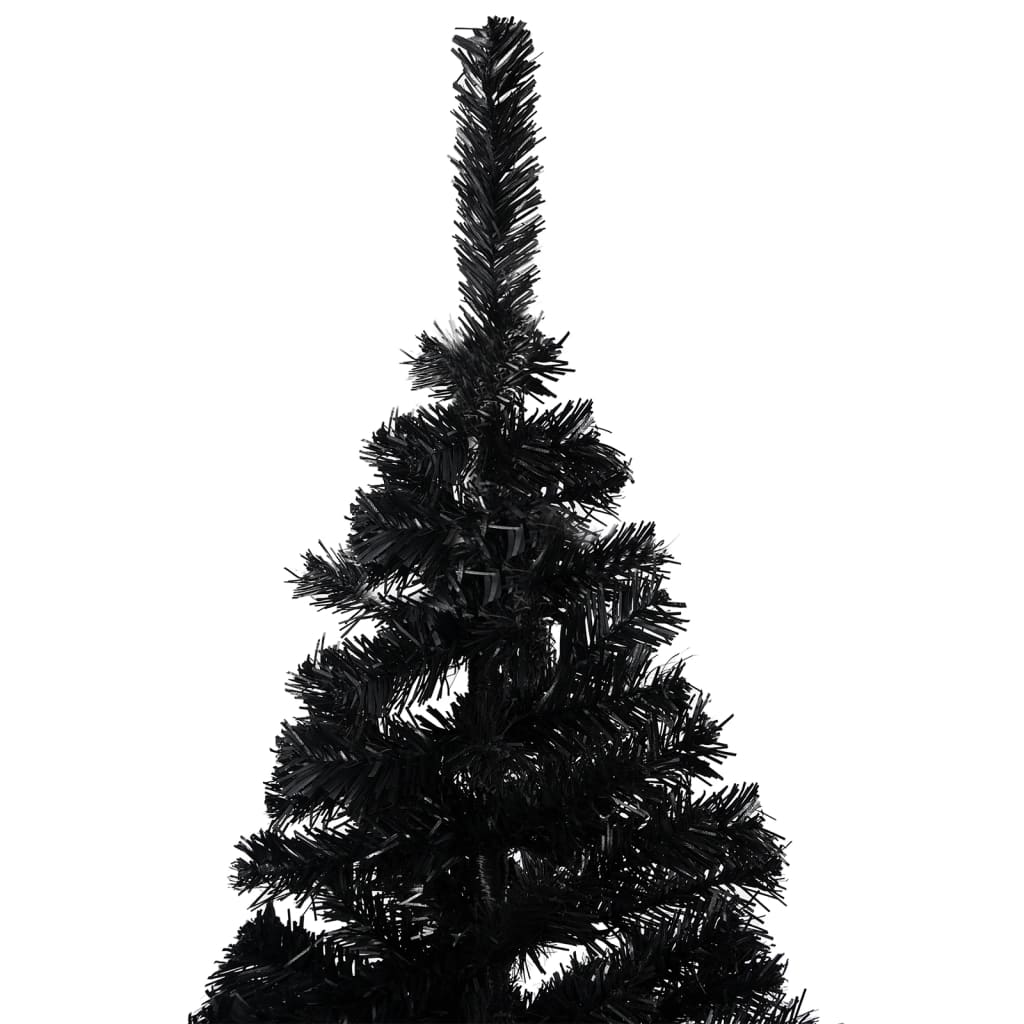 Künstlicher Weihnachtsbaum Beleuchtung & Kugeln Schwarz 180 cm - Pazzar.ch