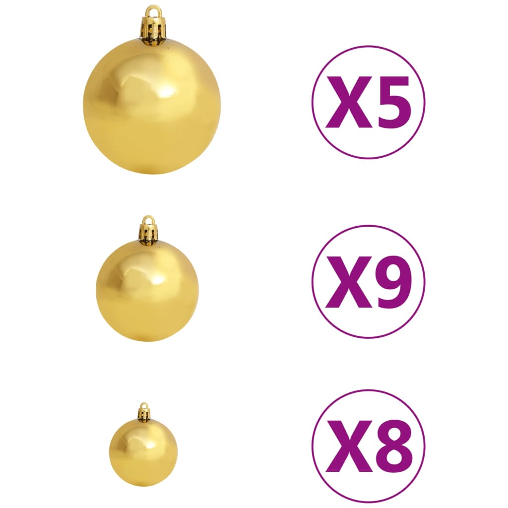 Künstlicher Weihnachtsbaum Beleuchtung & Kugeln Blau 120 cm - Pazzar.ch