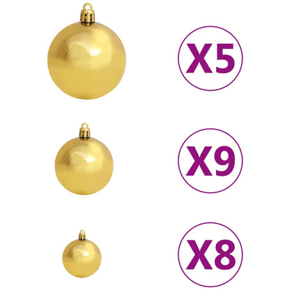 Künstlicher Weihnachtsbaum Beleuchtung & Kugeln Blau 120 cm - Pazzar.ch