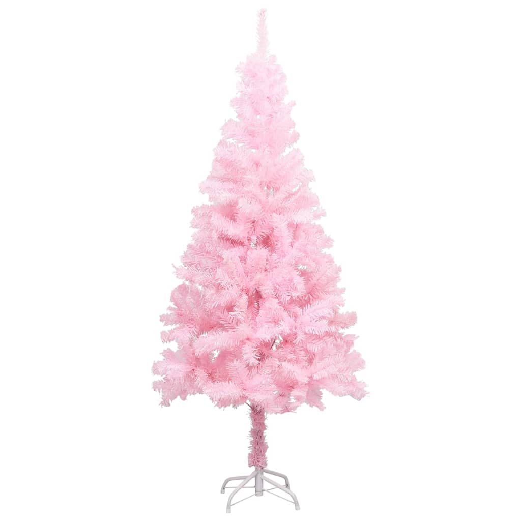 Künstlicher Weihnachtsbaum mit Beleuchtung & Kugeln Rosa 120cm - Pazzar.ch