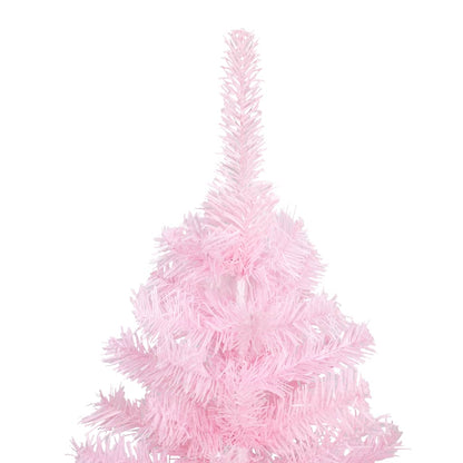 Künstlicher Weihnachtsbaum mit Beleuchtung & Kugeln Rosa 150cm - Pazzar.ch