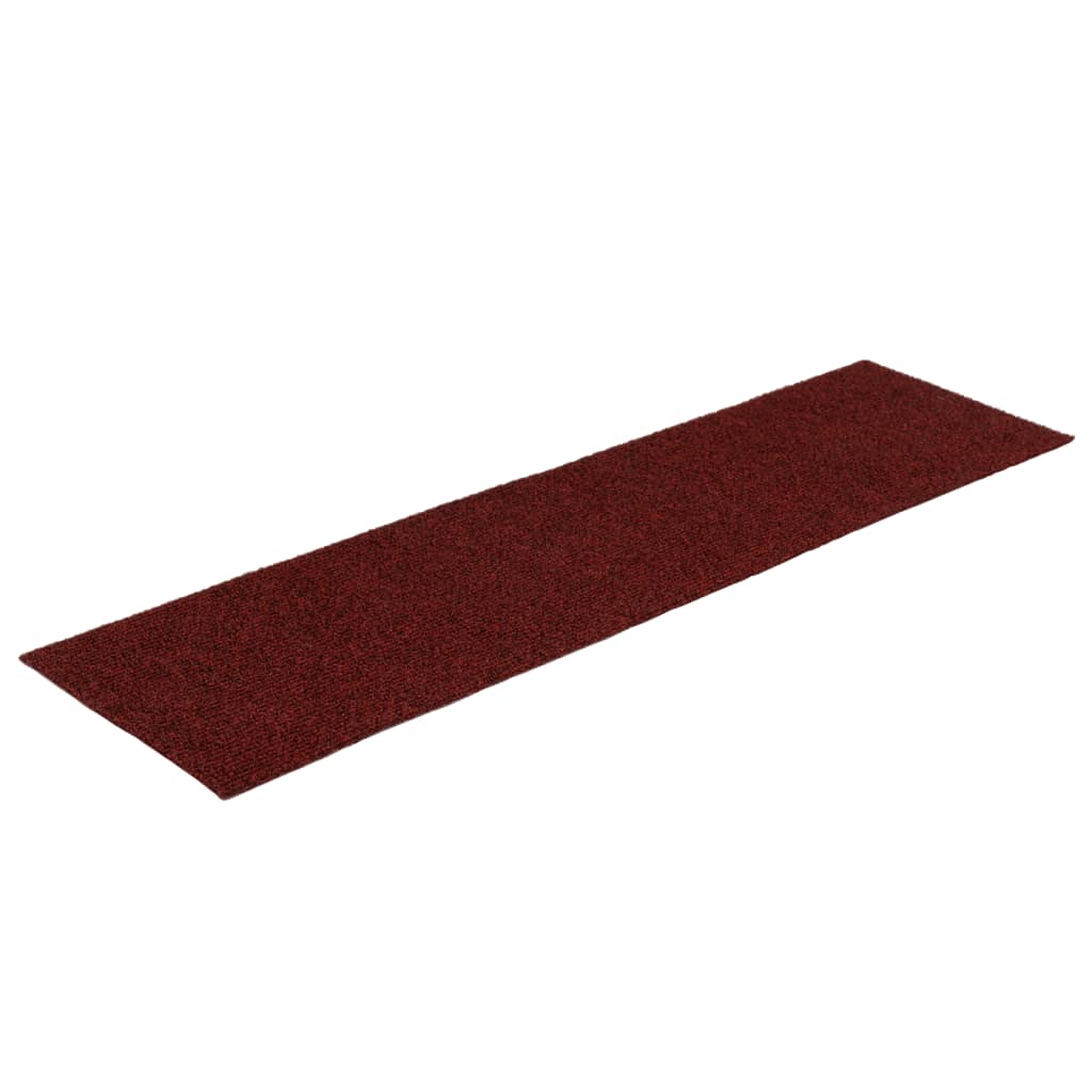 Selbstklebende Treppenmatten 15 Stk. Rechteckig 76x20 cm Rot