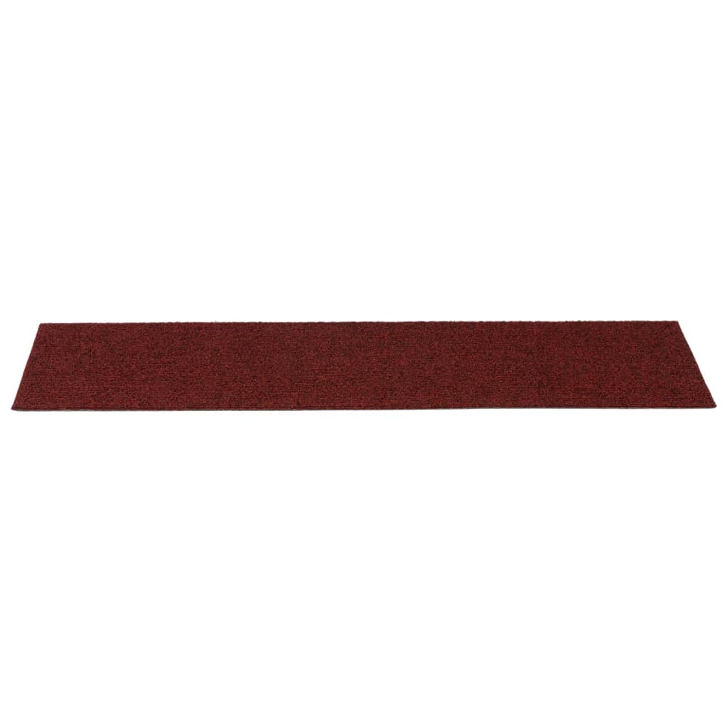 Selbstklebende Treppenmatten 15 Stk. Rechteckig 76x20 cm Rot - Pazzar.ch