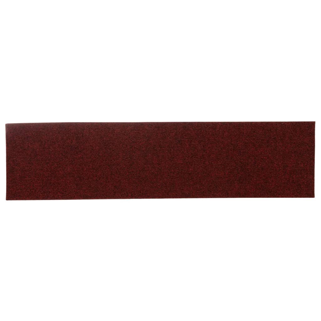 Selbstklebende Treppenmatten 15 Stk. Rechteckig 76x20 cm Rot - Pazzar.ch