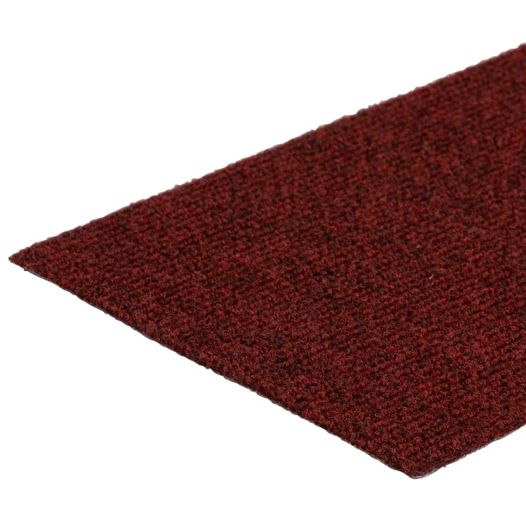 Selbstklebende Treppenmatten 15 Stk. Rechteckig 76x20 cm Rot - Pazzar.ch