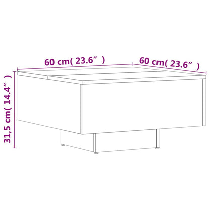 Couchtisch Hochglanz-Weiß 60x60x31,5 cm Holzwerkstoff - Pazzar.ch