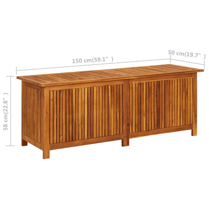 Garten-Aufbewahrungsbox 150x50x58 cm Massivholz Akazie - Pazzar.ch