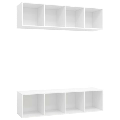 TV-Wandschränke 2 Stk. Weiß Holzwerkstoff - Pazzar.ch