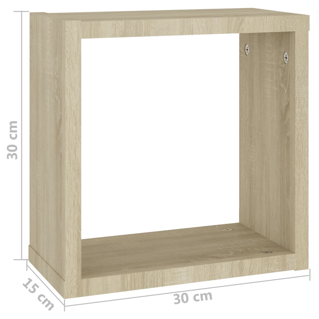 Würfelregale 4 Stk. Sonoma-Eiche 30x15x30 cm - Pazzar.ch