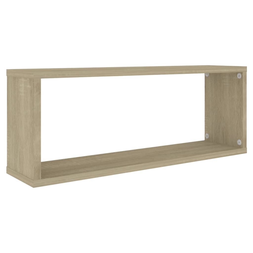 Würfelregale 2 Stk. Sonoma-Eiche 60x15x23 cm Holzwerkstoff - Pazzar.ch