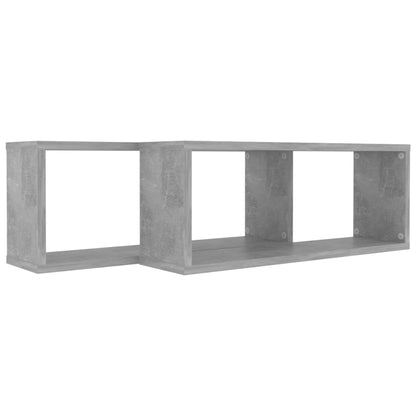 Würfelregale 2 Stk. Betongrau 60x15x23 cm Holzwerkstoff - Pazzar.ch