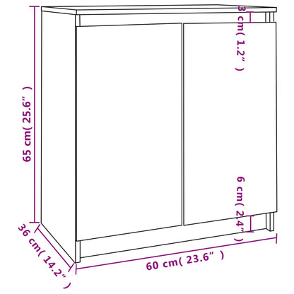 Beistellschrank Honigbraun 60x36x65 cm Massivholz Kiefer - Pazzar.ch