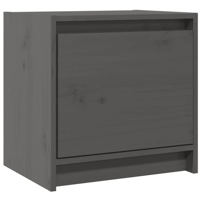 Nachtschrank Grau 40x30,5x40 cm Massivholz Kiefer - Pazzar.ch