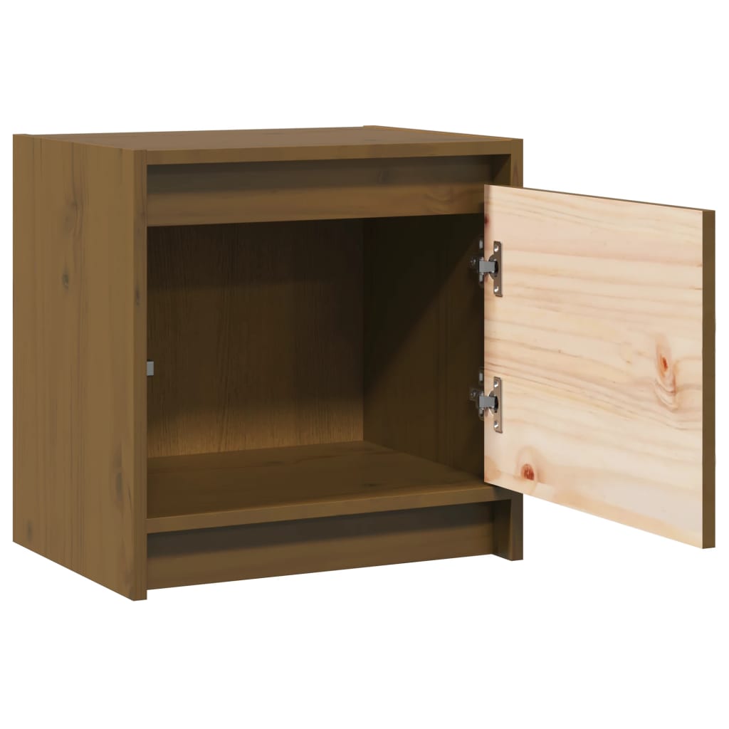 Nachtschrank Honigbraun 40x30,5x40 cm Massivholz Kiefer