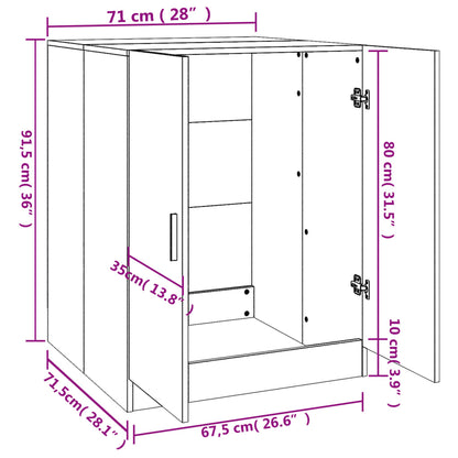 Waschmaschinenschrank Schwarz 71x71,5x91,5 cm - Pazzar.ch