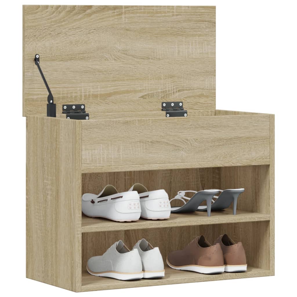 Schuhbank Sonoma-Eiche 60x30x45 cm Holzwerkstoff - Pazzar.ch