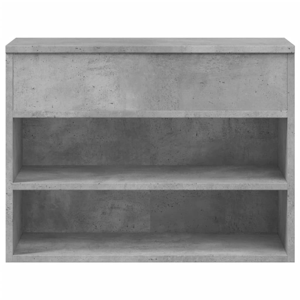 Schuhbank Betongrau 60x30x45 cm Holzwerkstoff - Pazzar.ch