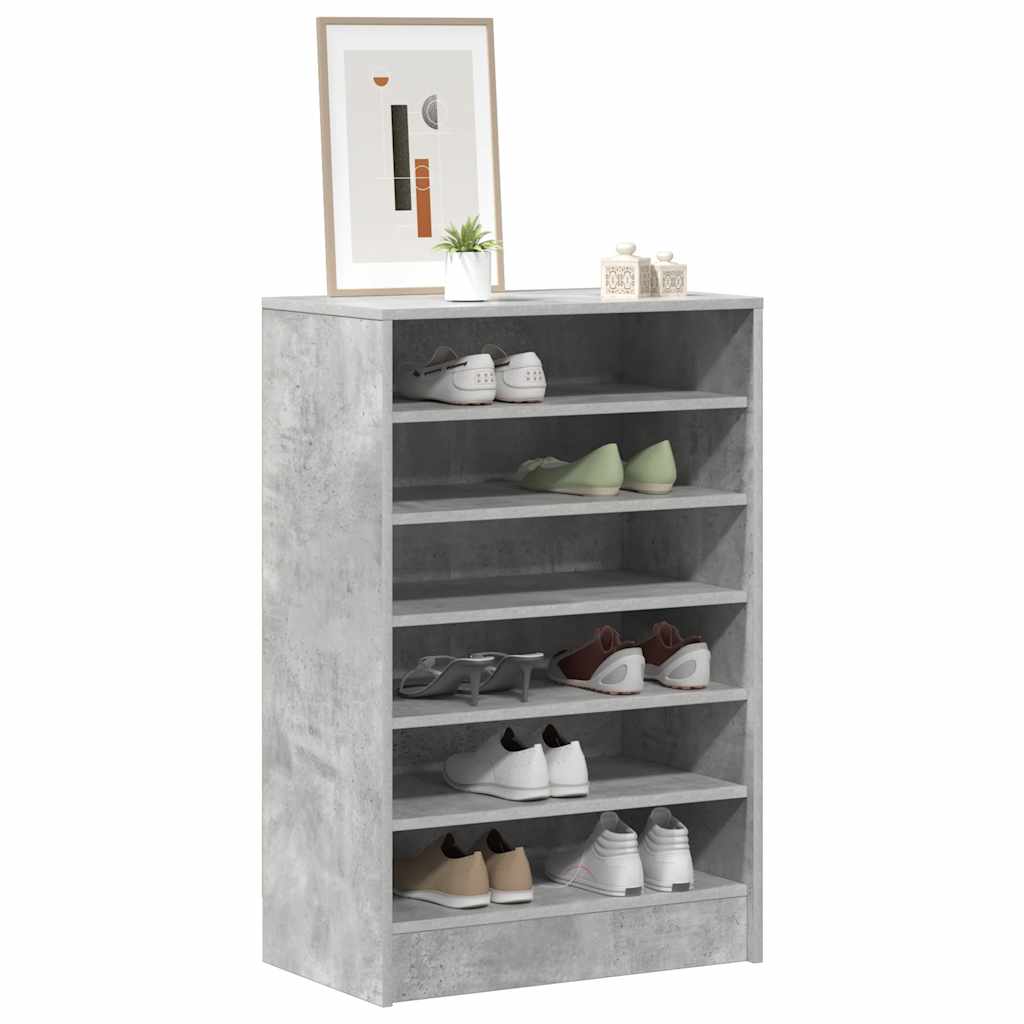 Schuhschrank Betongrau 60x35x92 cm Holzwerkstoff