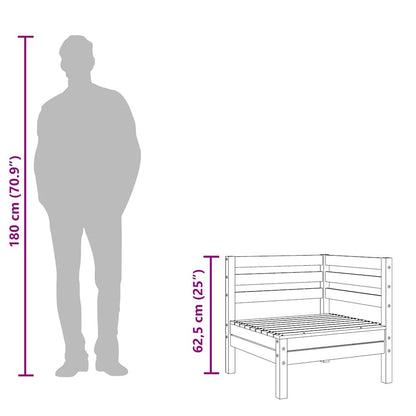 Garten-Ecksofas 2 Stk. Honigbraun Massivholz Kiefer