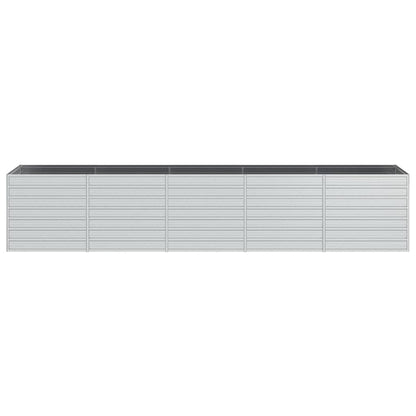 Garten-Hochbeet 400x80x77 cm Verzinkter Stahl Silber