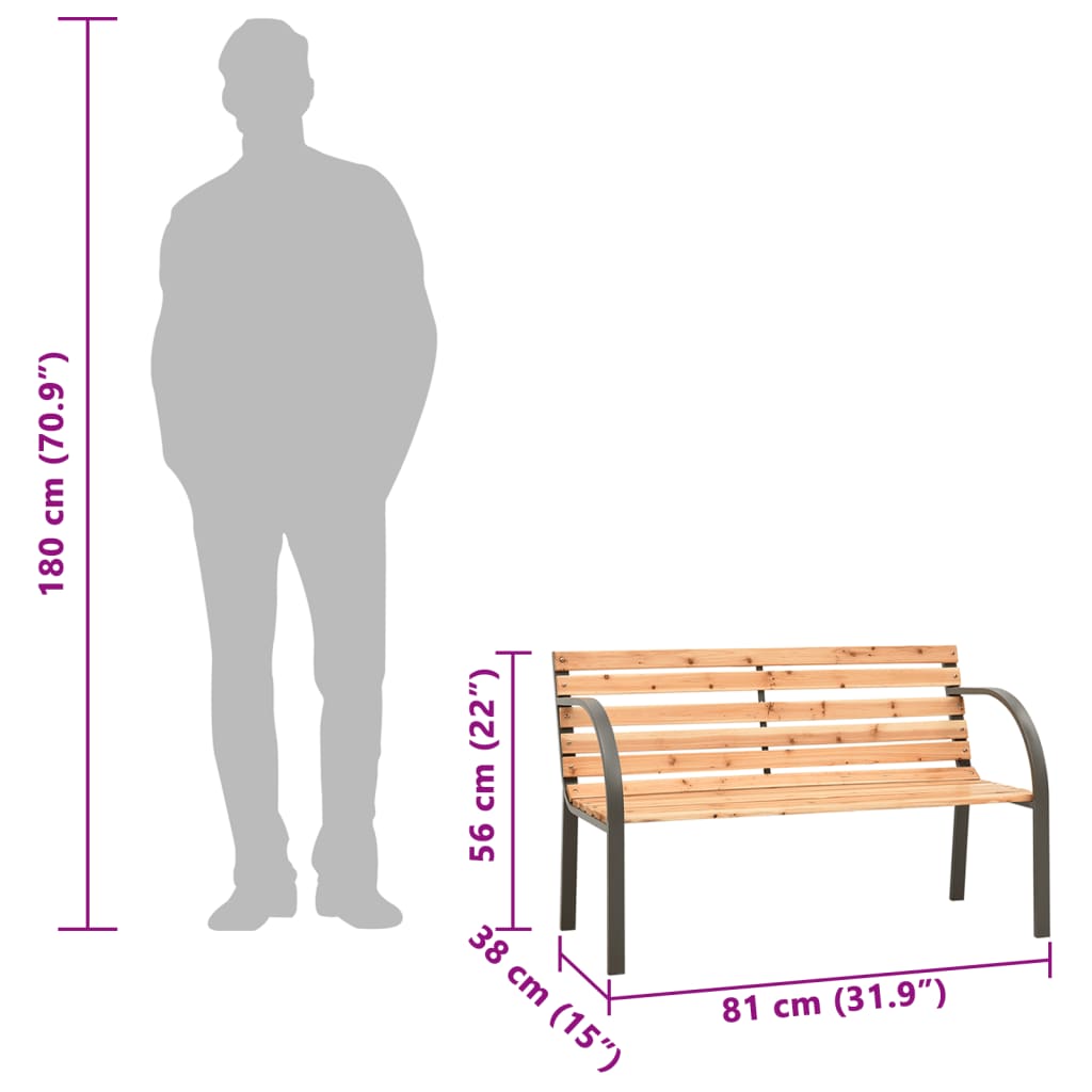 Kinder-Gartenbank 81 cm Chinesisches Tannenholz - Pazzar.ch