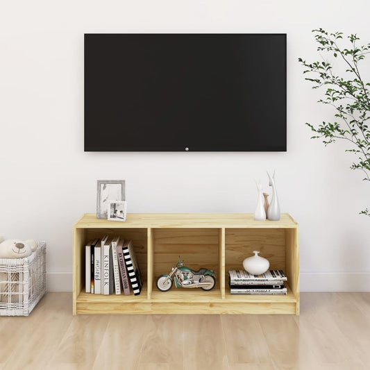 TV-Schrank 104x33x41 cm Massivholz Kiefer - Pazzar.ch