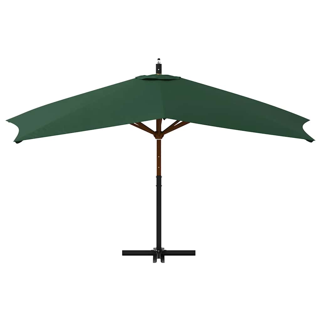 Ampelschirm mit Holzmast 400x300 cm Grün
