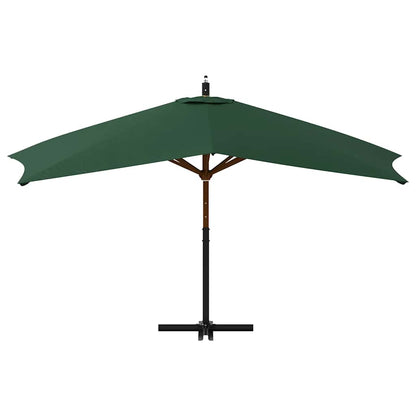 Ampelschirm mit Holzmast 400x300 cm Grün