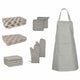 15-tlg. Geschirrtuch-Set Ofenhandschuhe & Topfhalter Baumwolle
