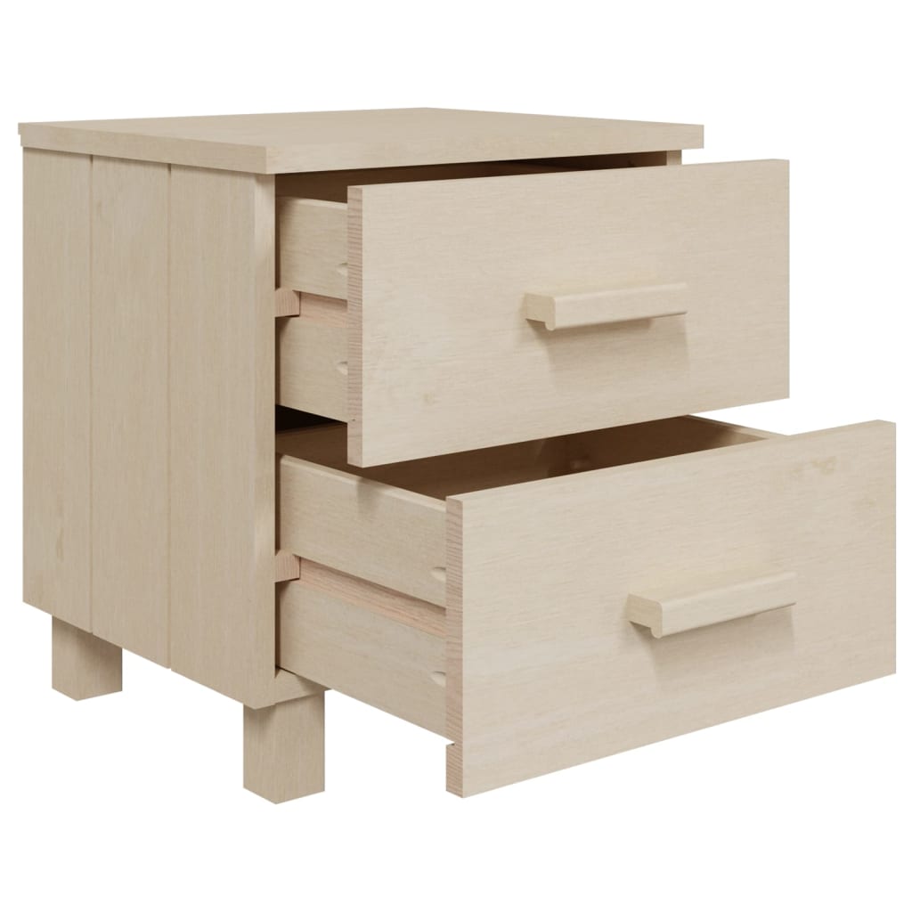 Nachttische HAMAR 2 Stk. Honigbraun 40x35x44,5 cm Massivholz - Pazzar.ch