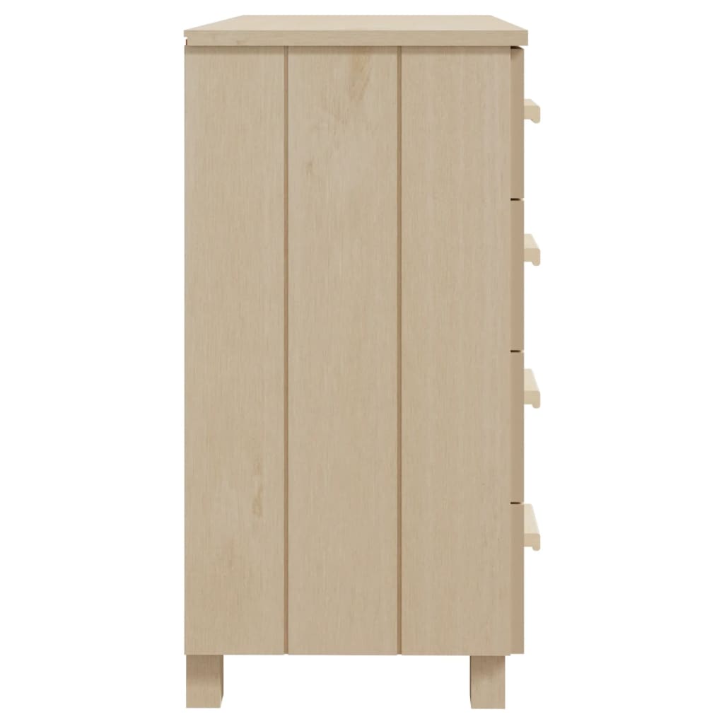 Sideboard HAMAR Honigbraun 79x40x80 cm Massivholz Kiefer - Pazzar.ch