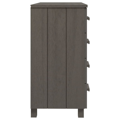 Sideboard HAMAR Hellgrau 79x40x80 cm Massivholz Kiefer - Pazzar.ch