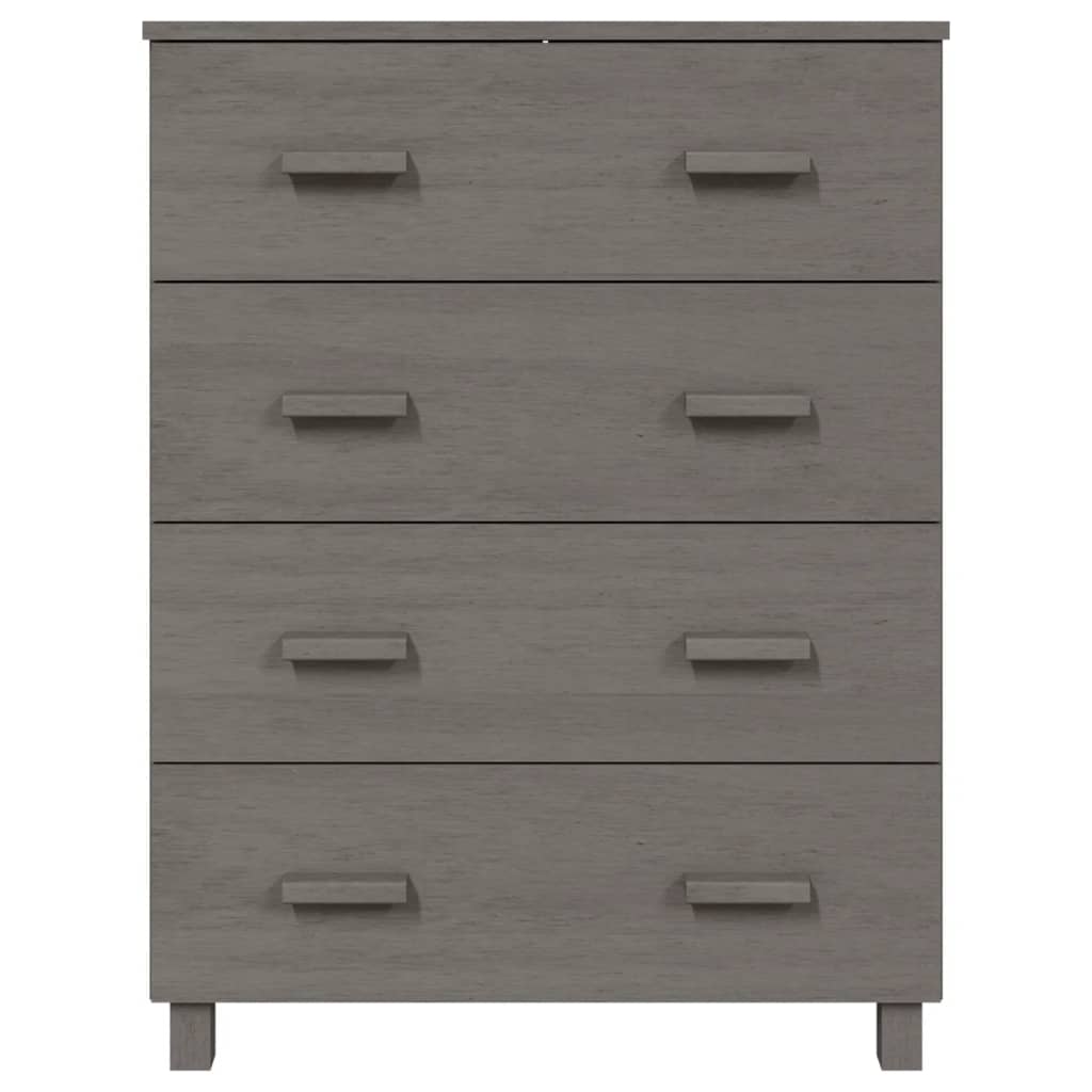 Sideboard HAMAR Hellgrau 79x40x103,5 cm Massivholz Kiefer - Pazzar.ch