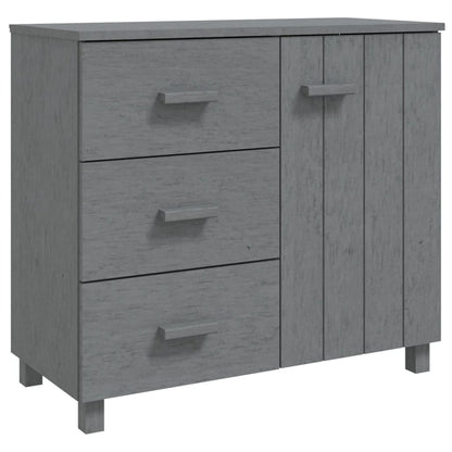 Sideboard HAMAR Dunkelgrau 90x40x80 cm Massivholz Kiefer - Pazzar.ch